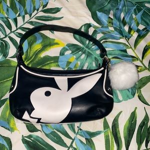Vintage Y2K Playboy purse with pompon